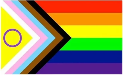 Progress Pride flag - we are LGBTQ+ inclusive