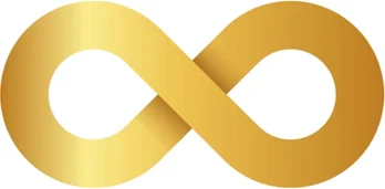 Gold infinity symbol